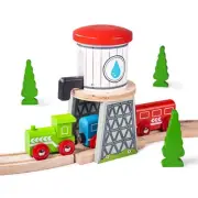 BigJigs - Water Tower - Wooden Magnetic Toy Train Accessory (BJT124)