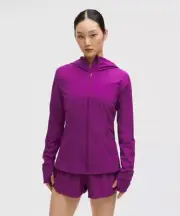Lululemon Mist Over Running Hooded Jacket Chilled Grape Women Size 4 New
