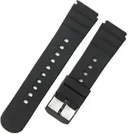 ZJSCNBE Rubber Black Waterproof Soft Watch Strap Fit for Luminox Silicone Replace Outdoor Men's 21mm 3901 3001 3000 Watchband(Black-Black)