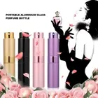 8ml Portable Mini Aluminium Glass Perfume Bottle Perfume Atomizer Travel HPT