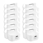 12x Boxsweden 2-Compartment Bathroom Caddy Storage Organiser Lrg 31x24.5cm White