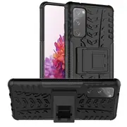 For Samsung Galaxy S20 FE 5G Case, Kickstand Shockproof Heavy Duty Tough Protective Rugged Cover (Black)