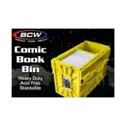 (5) BCW Short Comic Book Bin Heavy-Duty Stackable Plastic Storage Box NEW COLOR