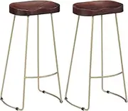 Gavin Bar Stools 2 pcs Solid Mango Wood,Furniture,Chairs,Table & Bar Stools