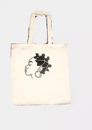 Black Woman w/ Bantu Knots Tote Or Drawstring Bag