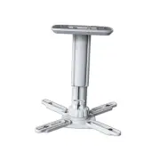 Universal Projector Ceiling Mount, Adjustable Height Extendable Arms, Wall Or