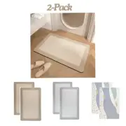 Bath Mat 2-PACK w/ Multiple Color Choices: Quick Dry, Anti-Slip, Ultra Absorbent