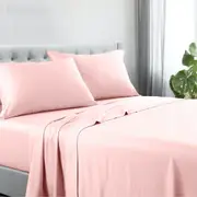 Somerset 1200TC Hotel Quality Soft Cotton Rich Sheet Sets Pillowcases Silky Touch Mega King Blush