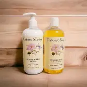 RARE Crabtree & Evelyn Summer Hill Shower Gel & Body Lotion 16.9 oz Set