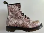 Dr Martens 1460 Cherry Red On White Vandalised Jouy Boots Women's UK5 US7 EU38