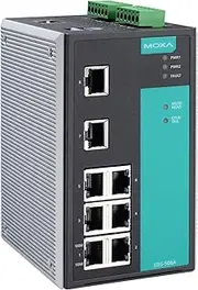 MOXA EDS-508A - 8 Ports Managed Ethernet Switch, 8 10/100 BaseTx Ports with VLAN, IGMP Snooping, Port Trunking, RMON and QoS