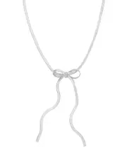 Italian Silver Silver Lariat Necklace