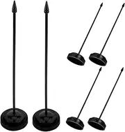 jojofuny 6Pcs Plastic Flag Pole Holder with Stable Base for Office Desk Meeting and Home Use Practical Table Flagpole for National Flags and Decorations