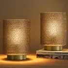 Dolita 2-Pack Battery Operated Lamp with Timer, Small Crystal Table Lamp with...