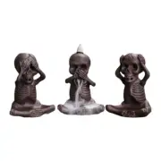 Mystical Skull Backflow Incenses Cones Burners for Meditations and Home