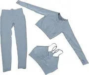 [LIFKOME] Yoga Set Women's High Waist Seamless Leggings Bra Top Yoga Clothing for Women Gym Wear Winter Fitness Activewear