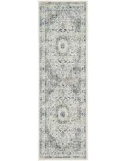 [Rug Culture] Evoke Mist Transitional Runner Rug in Grey