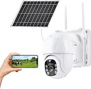 [ADVWIN] 4G LTE Solar Security Camera, Outdoor No WiFi Wireless Home Surveillance, with Colour Night Vision, 355°/90° Swivel, PIR Motion Alarm, 2-Way Audio, for Farm, Construction Site, Warehouse Use
