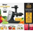 Ninja Cold Press Juicer Pro Powerful Slow Juicer, Cloud Silver, JC100, 150 watts
