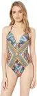 Kenneth Cole New York Women's 168475 Latter Front Halter One Piece Size S