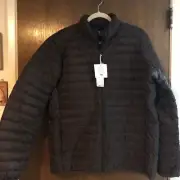 uniqlo ultra light down jacket men’s large brown Nwt