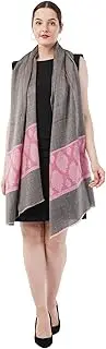 [Indikraz] Unisex Light weight Soft100% Cashmere Stole Wrap Scarf Warm pashmina Stole pure wool scarf, woven woollen stole