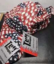 2pc- OCCUNOMIX TUFF NOUGIES TIE HAT American FLAG Doo Rag Hat TN6-WAV One Size