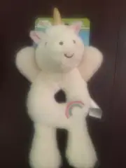 SPARK CREATE IMAGINE Rattle Unicorn Crinkle NWT Plush Baby Nursery Rainbow