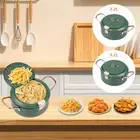 Deep Fryer Pot Carbon Steel Tempura Deep Fryer with Lid Nonstick Frying bur