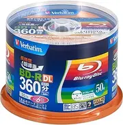 Verbatim VBR260RP50SV1 Single Recording Blu-ray Disc, BD-R, 50 GB, 50 Sheets, White Printable, Single Sided, 2 Layer, 1-6x Speed