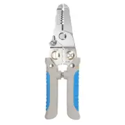 Wire Stripper Professional Wire Crimper Tool with Gray Blue PVC Handle
