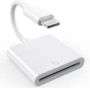 Lightning to SD Card Camera Reader for iPhone iPad,(Apple MFi Certified) SD Card Reader for iPhone,Trail Camera Viewer SD Memory Card Reader Adapter for iPhone 14/13/12/11/XS/XR/X/8/7/iPad,Plug & Play