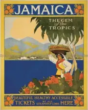 1910 Thomas Cook Jamaica travel poster 8x10" print office decor accent