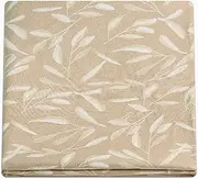 ZonLi Futon Mattress Cover Queen Size for Traditional Japanese Floor Futon Mattress with Zipper,Tatami Floor Sleeping Mat Cover,Super Soft and Machine Washable (64‘’x84‘’, Beige Leaves)