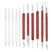 11 Pcs Silicone Clay Sculpting Tool Kit, Polymer Clay Tools Set, White