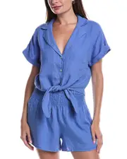 Nation LTD Sol Tie-Front Linen Shirt
