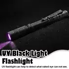 Uv Flashlight 365nm Ultraviolet Torch With Pen Clip Manual Led Blacklight