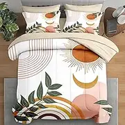 Pamnest 7 Pcs Comforter Set King Size, Boho Sunshine Retro Bedding Set for Kids and Adults, Vintage Tarot Bed Sheet Sets with Fitted Sheet 2 Pillowcase & 2 Sham for Bedroom Bed Decor