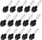 SHUNYUNG 15Pcs Beer Tap Plug Brushes, Beer Faucet Clean Brushes, Black, Plastic, Stainless Steel, Firm Bristles