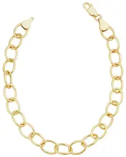 14K Italian Gold Oval LInk CHain Bracelet