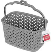 Plastic Peg Basket Wicker Design Laundry Clothes Wash Storage Organiser Holder