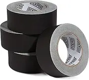 New: Lockport Black Gaffers Tape 4 Pack Waterproof, No Residue, Non-Reflective, Easy Tear, Matte Gaffer Stage Tape – Gaff Cloth Tape for Photography, Filming Backdrop, Pro