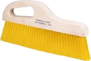 MARSHALLTOWN Handle Brush, Medium Yellow Polypropylene 3 Inch Bristles, Offset Handle for Comfort, Texturing Concrete in Curbs, Gutters, and Other Hard to Reach Areas, YP985M
