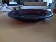 Avon 1876 Cape Cod Collection Ruby Red Glass Pie Plate Server New in Box