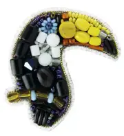 Crystal Art Beadwork kit for creating brooch BP-260C Toucan