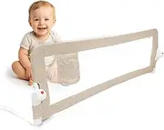 NooMii Fall Protection - Foldable Bed Rail 150 x 35 x 48.5 cm, Cot Bumper for Baby Cot, Cot & Box Spring Bed; Bed Guard, Safety Net, Safety & Comfort for Babies & Toddlers