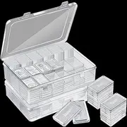 Batiyeer 200 Pcs Silver Bar Case Holder Clear 1oz Storage Acrylic Bullion Holders and Plastic Organizer Box for 1 oz Silver Bar