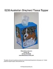 Australian Shepherd Dog Tissue Topper-Plastic Canvas Pattern or Kit