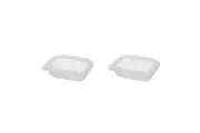 2x Progressive Softbox Silicone Rectangular Container Storage 2-Cup 470ml Clear