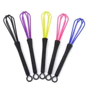 5 Pcs Mini Rubber Whisk Small Set Egg Beating Paste Baby Little Plastic Coated